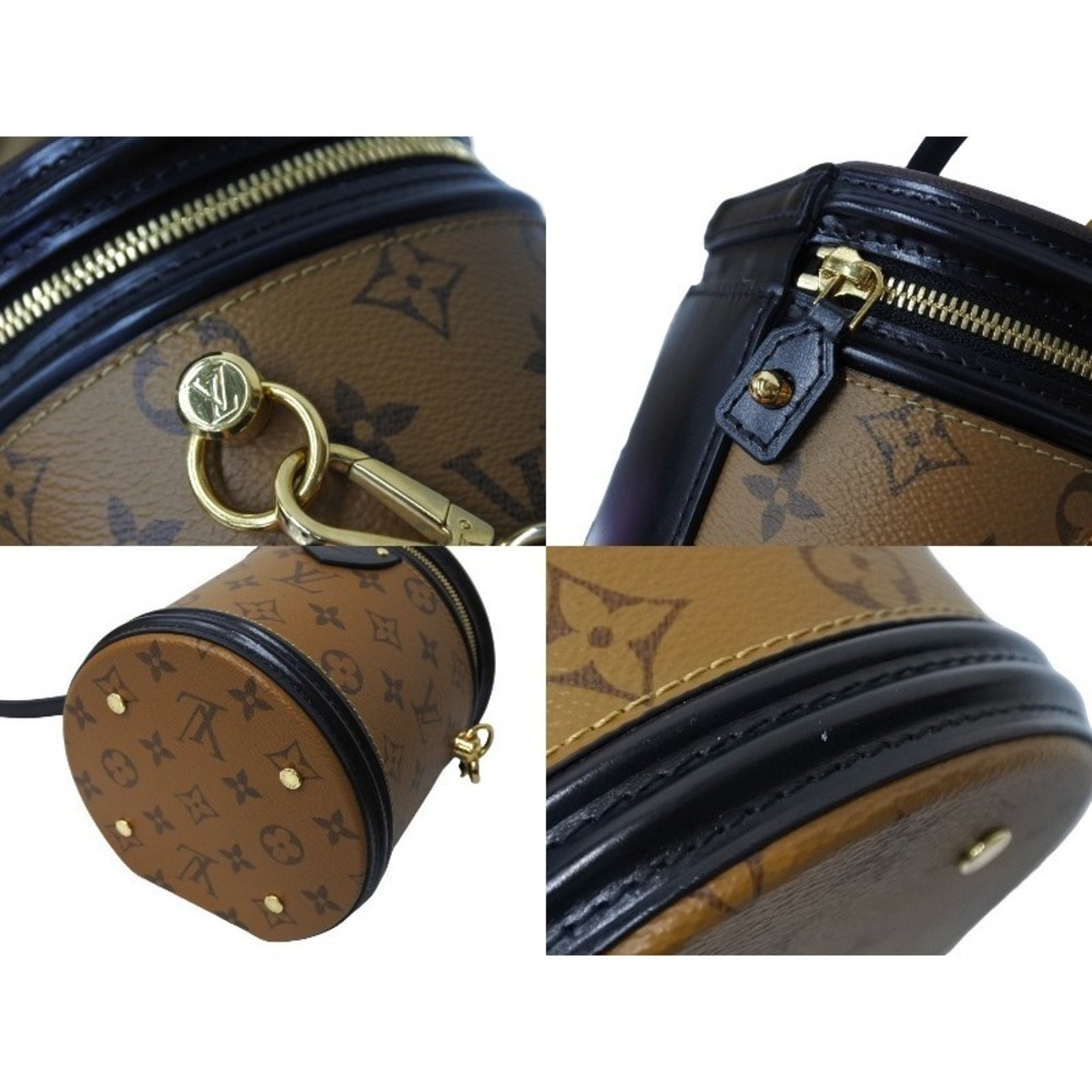 LOUIS VUITTON Cannes Shoulder Bag Monogram Reverse Brown Black - Picture 6 of 9